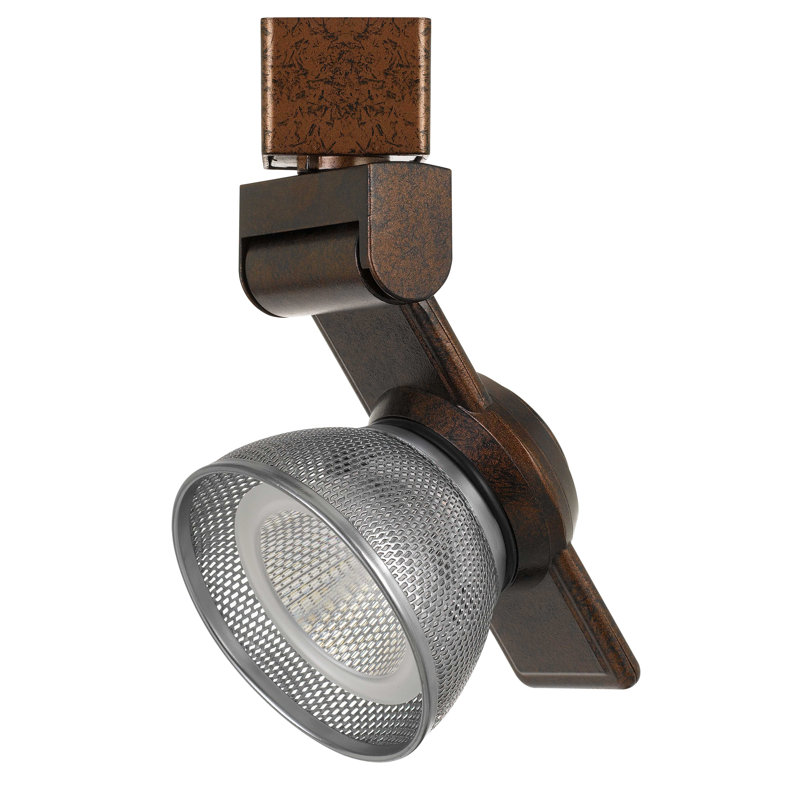 Tête de luminaire de rail del, Acier brossé, Bronze foncé