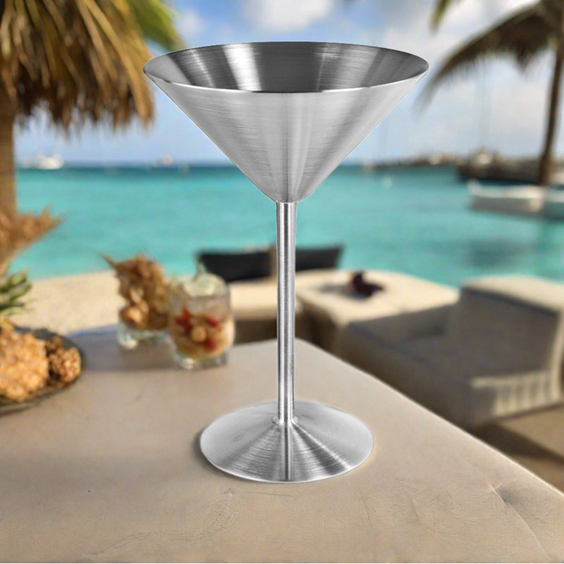 Stainless Steel Martini Glass, 10 oz