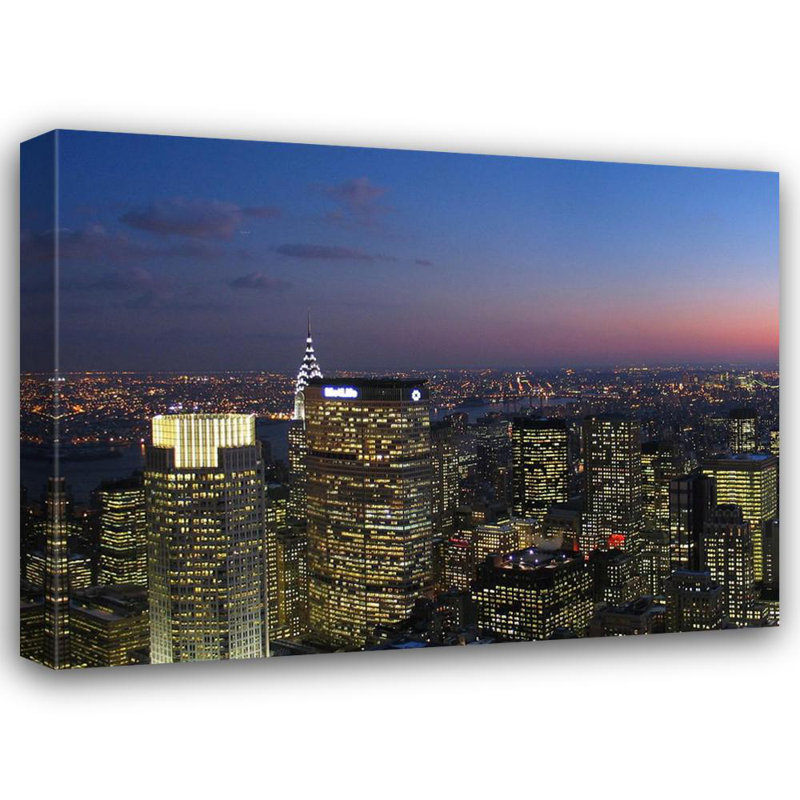 Horizon panoramique de New York (à gauche), H 18 po x l 24 po