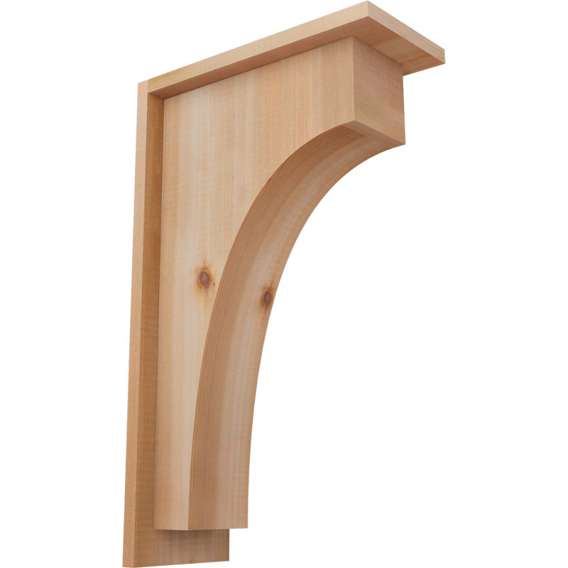 Corbeau Huntington avec plaque arrière, H 20 po x l 5,5 po x P 12 po, Cèdre rouge, Lisse