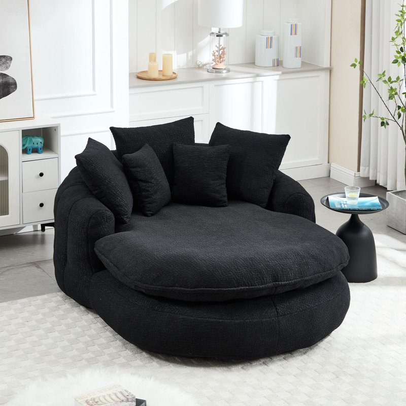 Canapé à billes Modern Comfort, Chenille noir