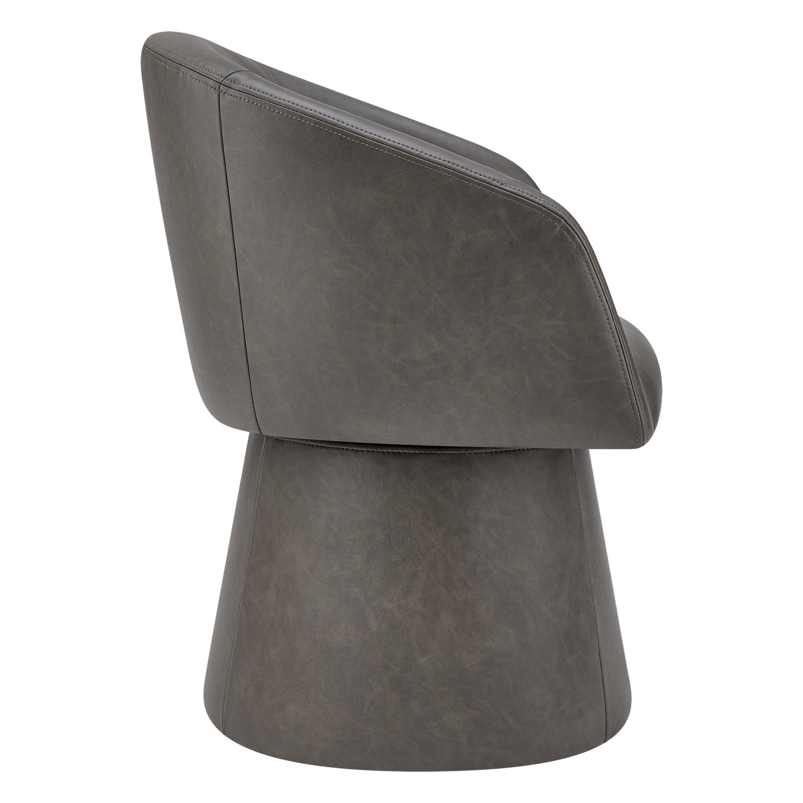 Kyo Chenille Upholstered Barrel Chair, Gray
