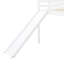Lit mezzanine blanc avec glissade rayonnante - Bois massif fabriqué pour procurer de la chaleur