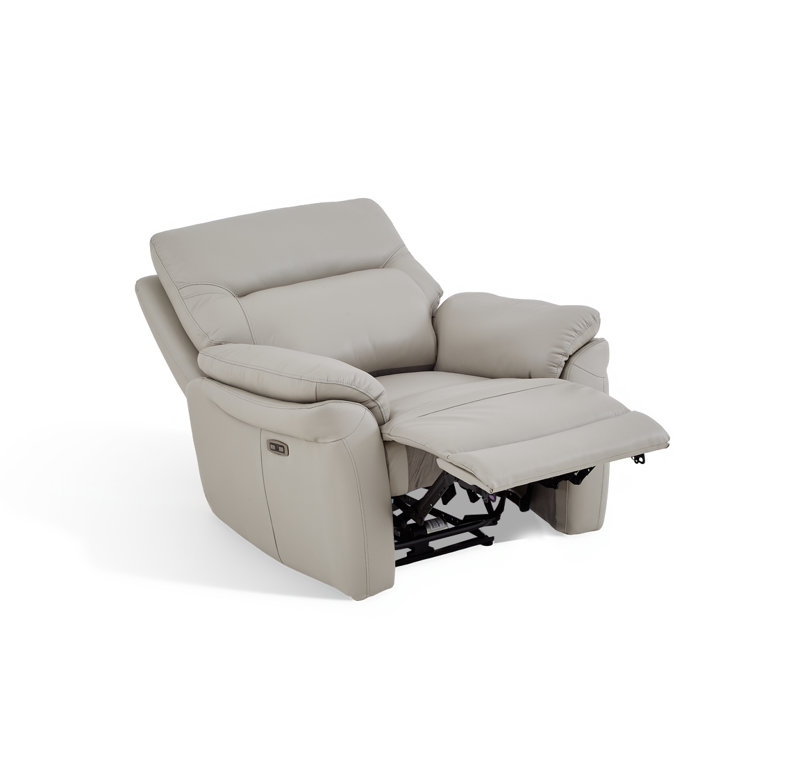 Tationa 99cm Wide Leather Match Standard Recliner, Leather Match - Grey