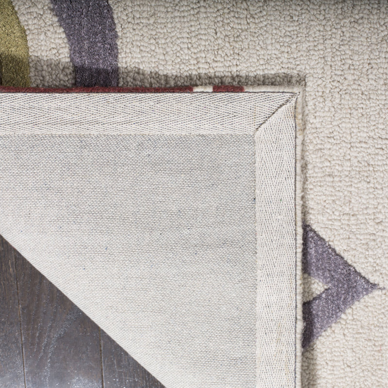Candelo Hand Tufted Wool And Viscose Floral Rug, Square 6'