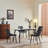 Large Rectangular Table With Strong Metal Base Modern Stone Dining Table For Kitchen 1.4M