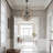 4-Light Globe Orb Wood Chandelier