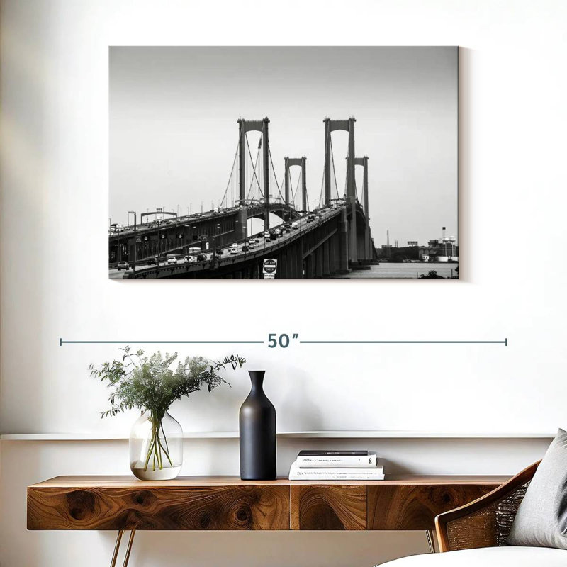 Lilie Delaware Bridge Monochrome, 26" H x 39" W