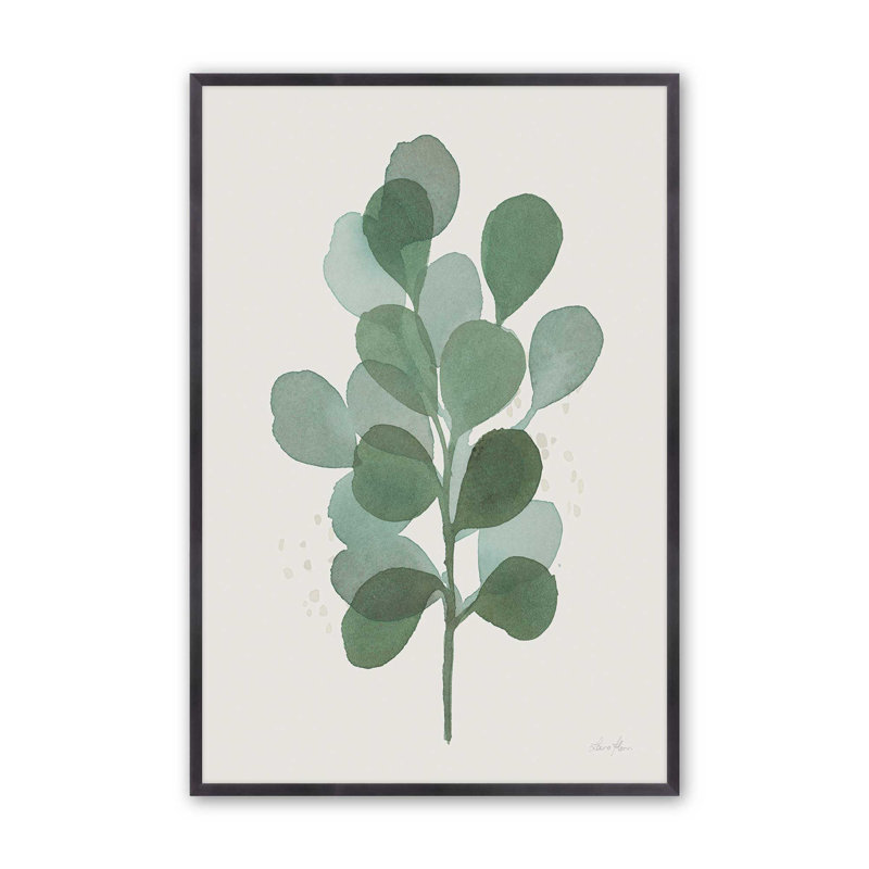 «Green Leaf Impressions I Print», Cadre de coin ouvert en zinc patiné, H 15,25 po x l 12,25 po