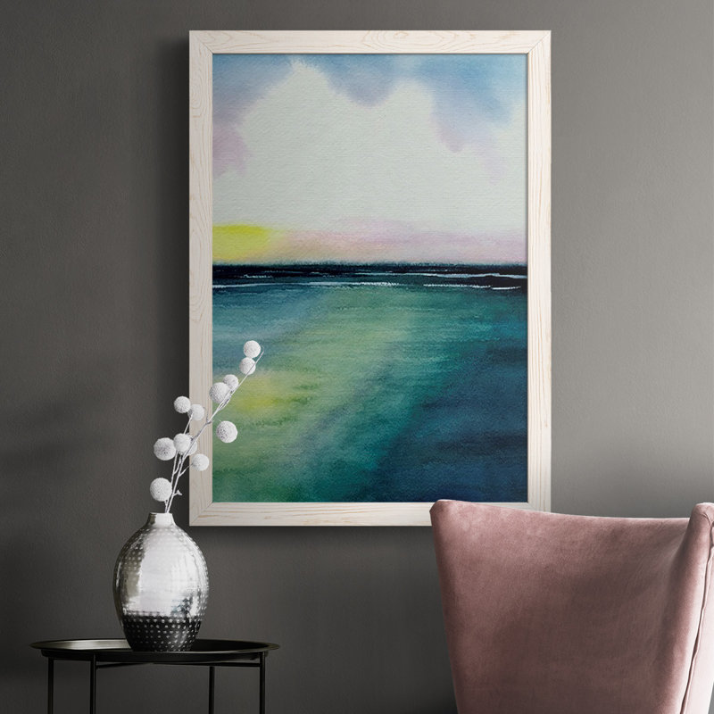 Sherbet Sunset Diptych II, reproduction d'art sur toile, H 37,5 po x l 27,5 po x P 1 po, Blanc
