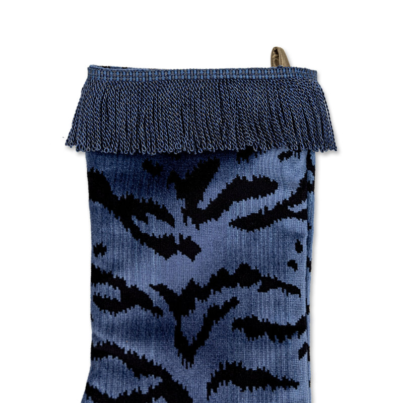 TIGRE STOCKING / TRIM, Bleu / Noir