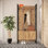 Industrial Hall Stand, Atlantic Pine, 35.4 x 70.9 x 13.4 inches | 100% Melamine Coated Particle Board, Thickness: 0.7 inches | Sturdy Metal Frame, Stylish Storage Solution for Entryway & Home Organization