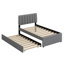 Lit plateforme tapissier avec lit gigogne-1002551997