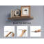Tablette flottante en mélamine X2, noyer