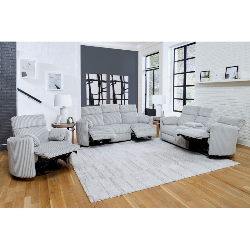 Causeuse inclinable rembourrée 79 po Bre, Gris Mega