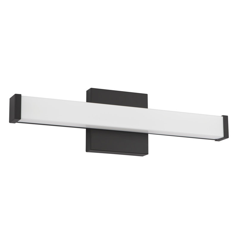 Geri 18-in Black dimmable LED Wall Sconce, 18-in, Matte Black