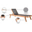 Chaise de patio en teck avec coussins-86506432