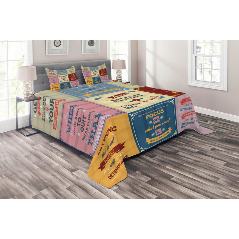Modern & Contemporary Polyester Coverlet, Queen Bedspread + 2 Shams