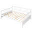 Lit de jour pleine grandeur Energetic avec pieds de soutien, teinte blanche, multifonctionnel pour la chambre à coucher et le salon, rangement supplémentaire disponible en blanc, cadre fiable