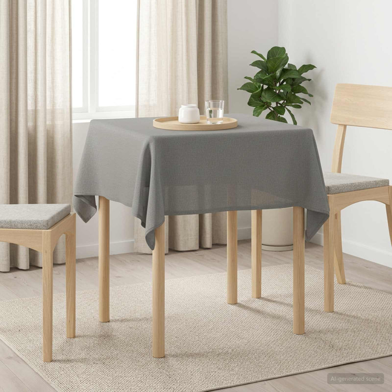  Table Cloth Tablecloth Dining Cover Kitchen Living Room Polyester Decor, Light Grey, 1