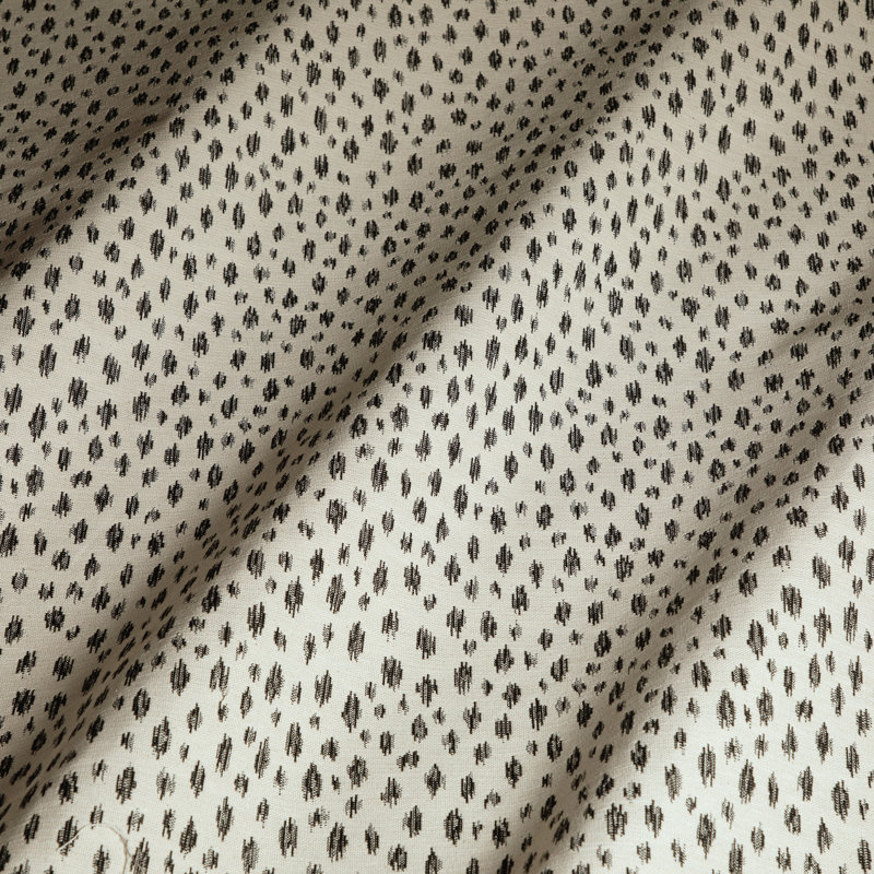 Granville Weaves Honfleur Cotton Blend Fabric, Noir