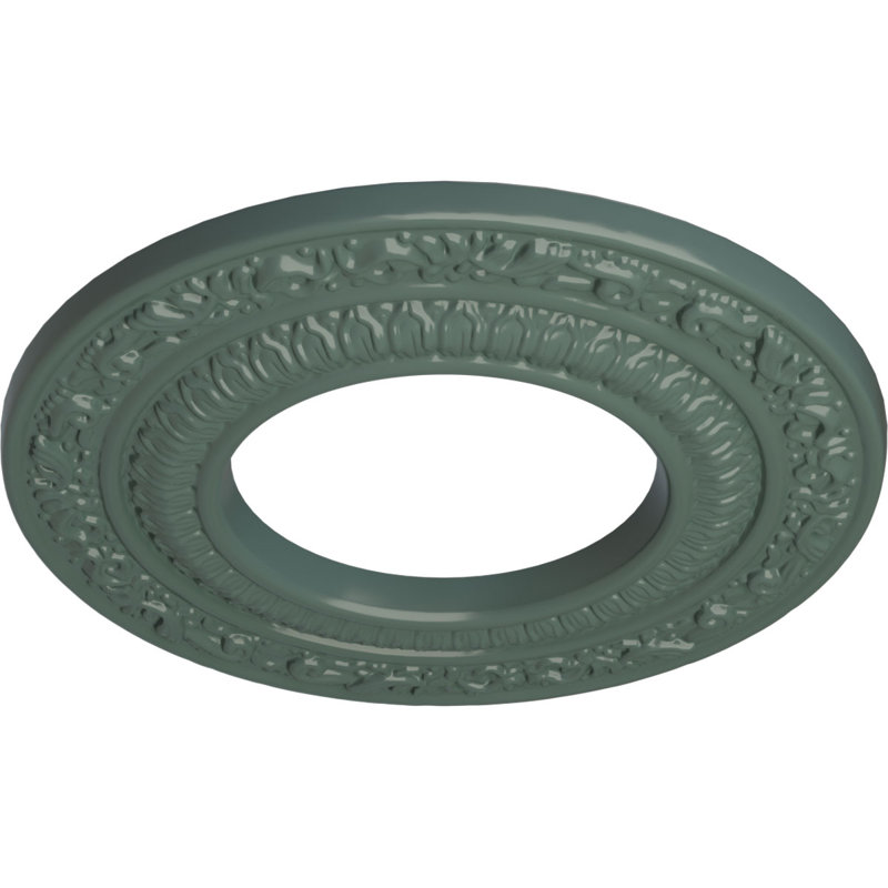 Médaillon de plafond Endurathane Olivia, 7 7/8 po x P 1 1/8 po (pour auvents jusqu'à 2 1/8 po), finition hamamélis peinte à la main