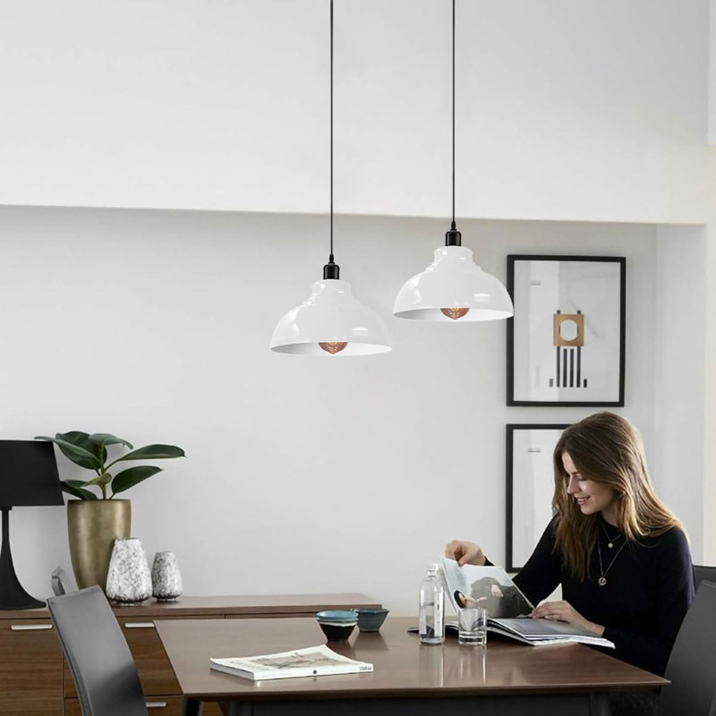 1 - Light Dome Pendant, White