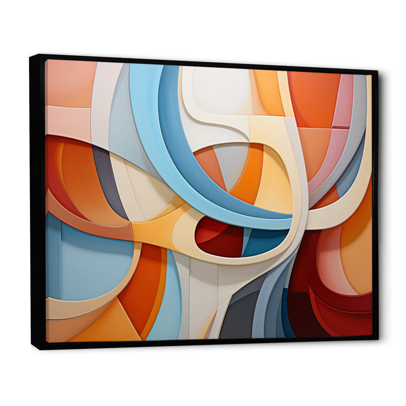 «Opt Dynamic Harmony» sur impression sur toile, H 24 po x l 32 po x P 1 po, Cadre flottant noir