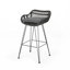 Rattan Bar Stool With Water-Resistant Cushions And Durable Polyethylene Woven Seat
