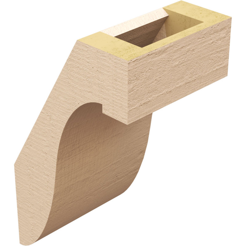 Del Monte Rough Cedar TimberThane Knee Brace, 10" H x 5" W x 6" D