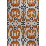 Bali Wool Ikat Area Rug in Gray/Orange/Black