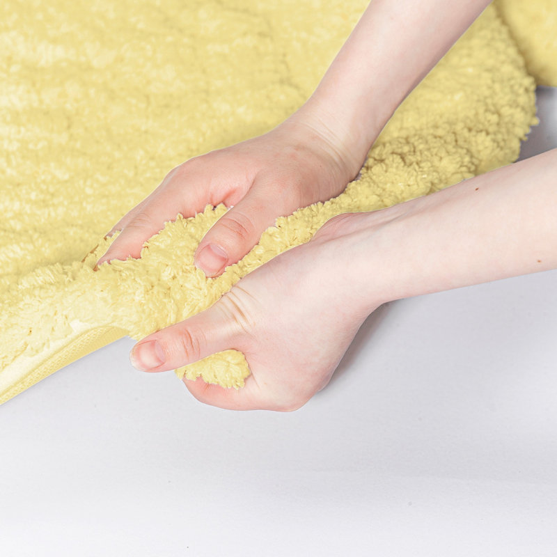Florac Non-Slip Bath Rug, Butter Yellow