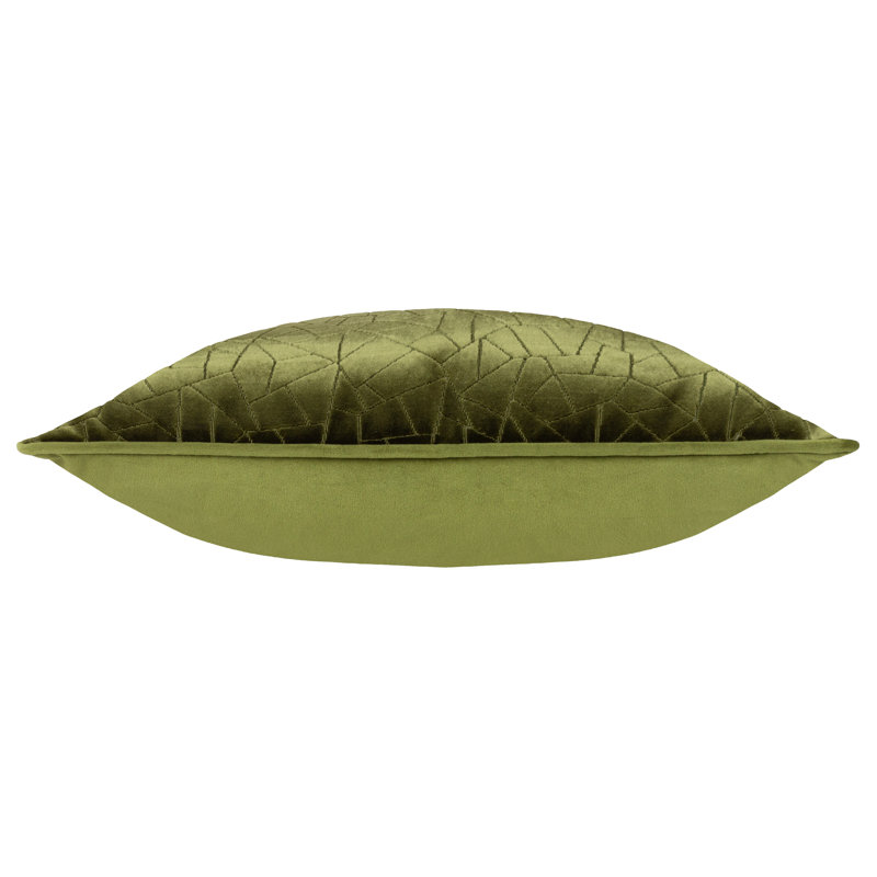 Malans Geometric Square Cushion Cover, Olive