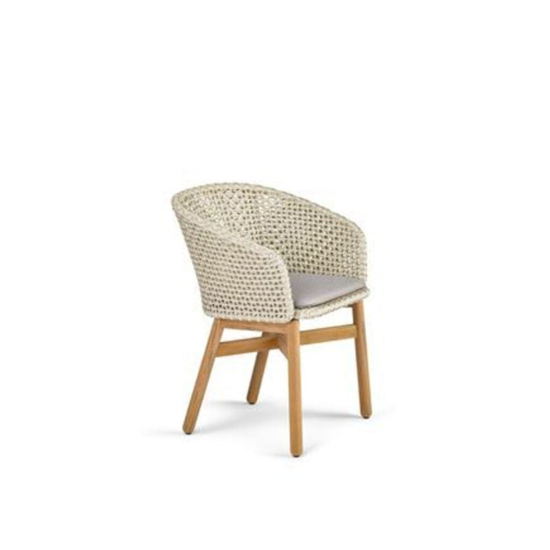 Mbrace Outdoor Dining Armchair, Sea Salt, Natura Ash