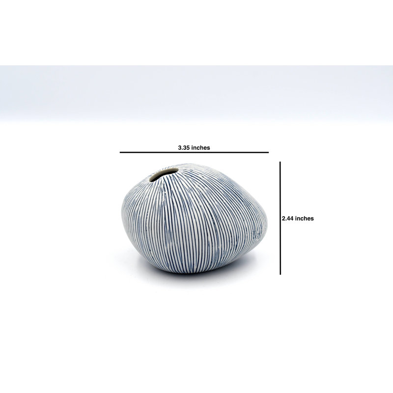 Webbe Jar, Blue, 2.4" H x 3.4" W x 2.6" D
