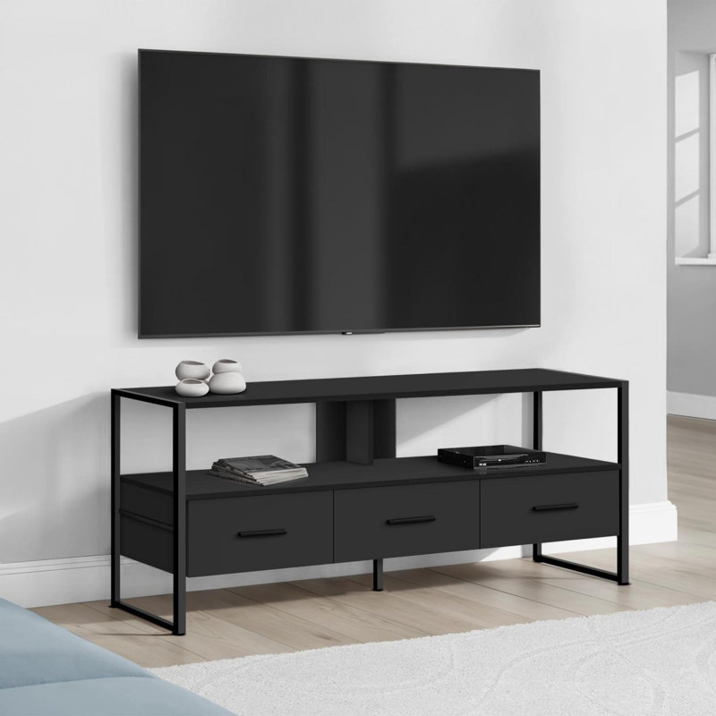 Meuble télé pour téléviseur Aja, Noir