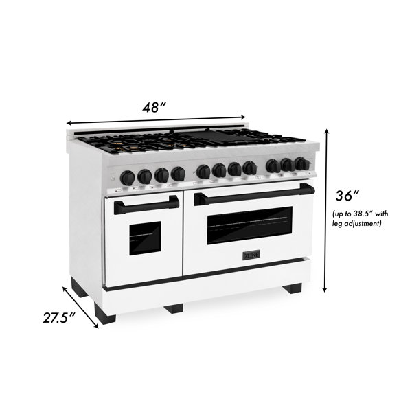 ZLINE KITCHEN & BATH Professional 48-in 7 Burners 4.2-cu ft / 1.8