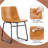 Evre Bar Stools Set of 2, PU Leather Counter Height Bar Stools,  Modern Barstools with Metal Legs and Footrest, Urban Armless Dining Chairs with Backrest for Kitchen Island-1223225638-1222324715