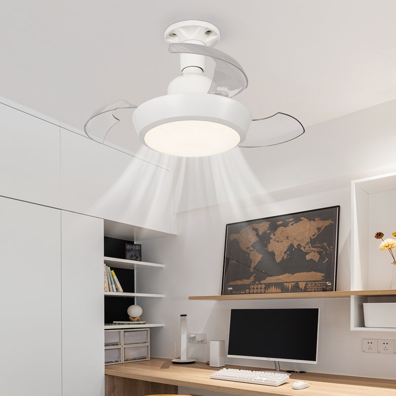 42cm Ceiling Fan with Light Kit, White