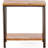 Rustic Metal And Hardwood End Table With Bottom Shelf For Extra Storage, Easy Assembly, Neutral Design