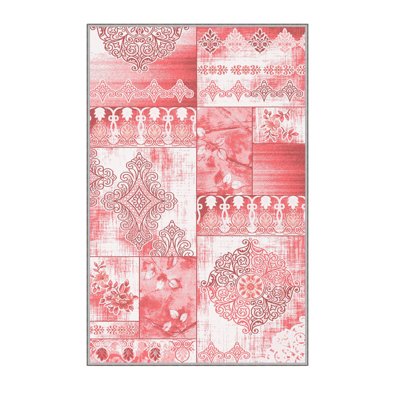 High-Quality 3D Printed Area Rug (2.6 x 4.0 ft), 100% Polyester, 0.3 in Pile Height | Antibacterial, Non-Slip PVC Felt Dot Underside | Machine Washable, Elegant Design for Living Room, Bedroom & Office