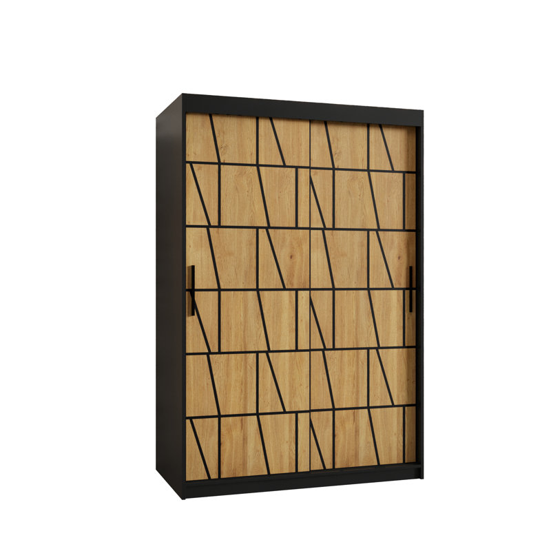 Arryana 2 Door Manufactured Wood Wardrobe, 200cm H x 120cm W x 62cm D