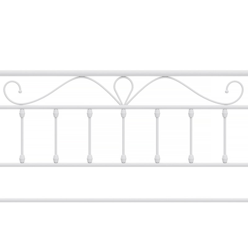Open-Frame Steel Metal Headboard, Queen , White