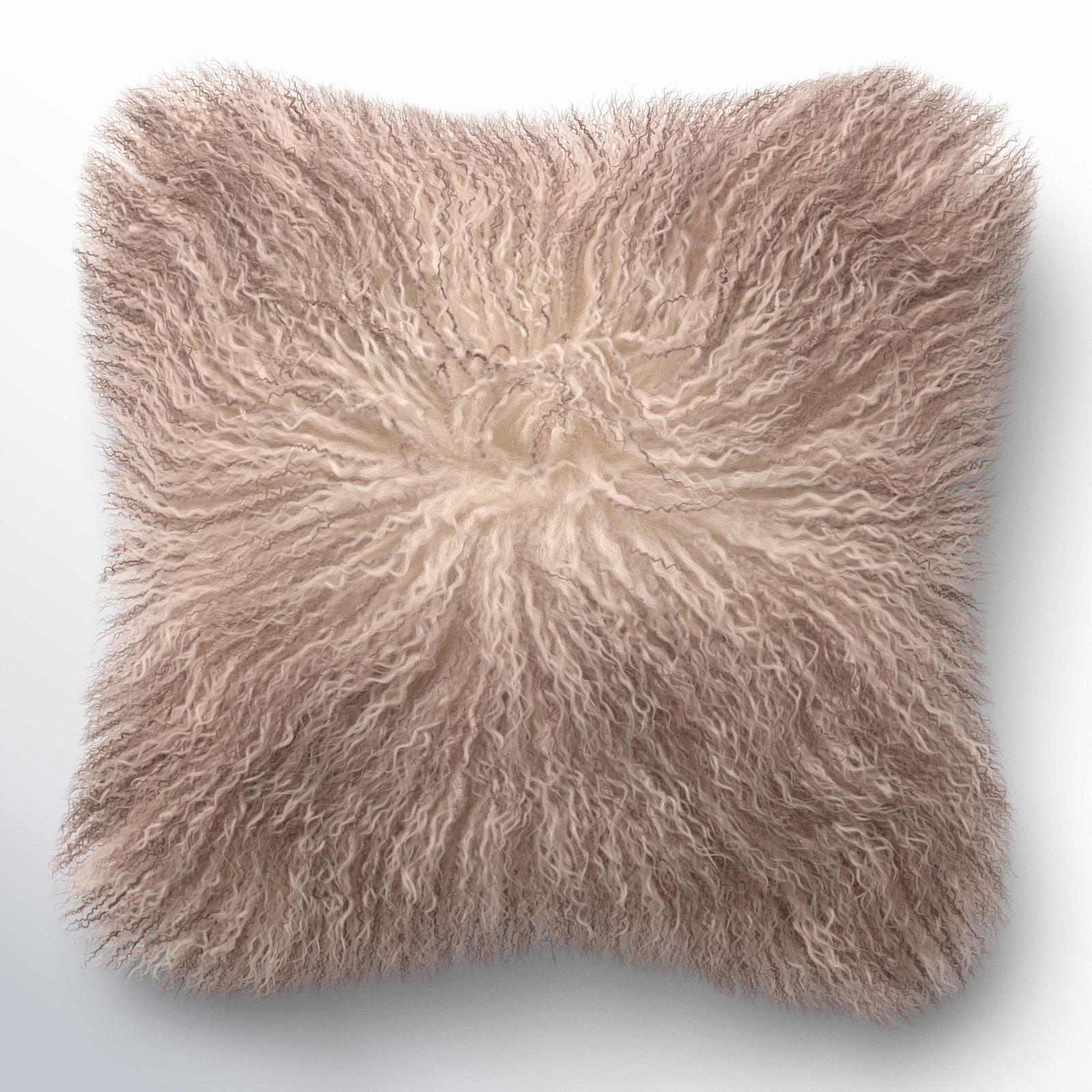 Iyana Wool Throw Pillow, Oyster, Square 20"