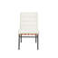 Ensemble de 2 chaises de salle à manger en tissu blanc avec pieds en fer noir-1738581734-1738581732