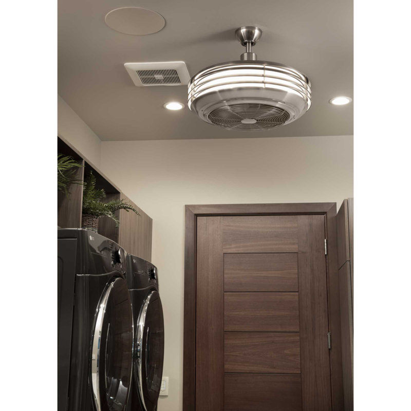 Angelise 22.88'' Ceiling Fan with LED Lights, Brushed Nickel