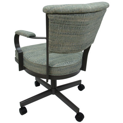 Geetanjali Metal Dining Caster Chair with Arms