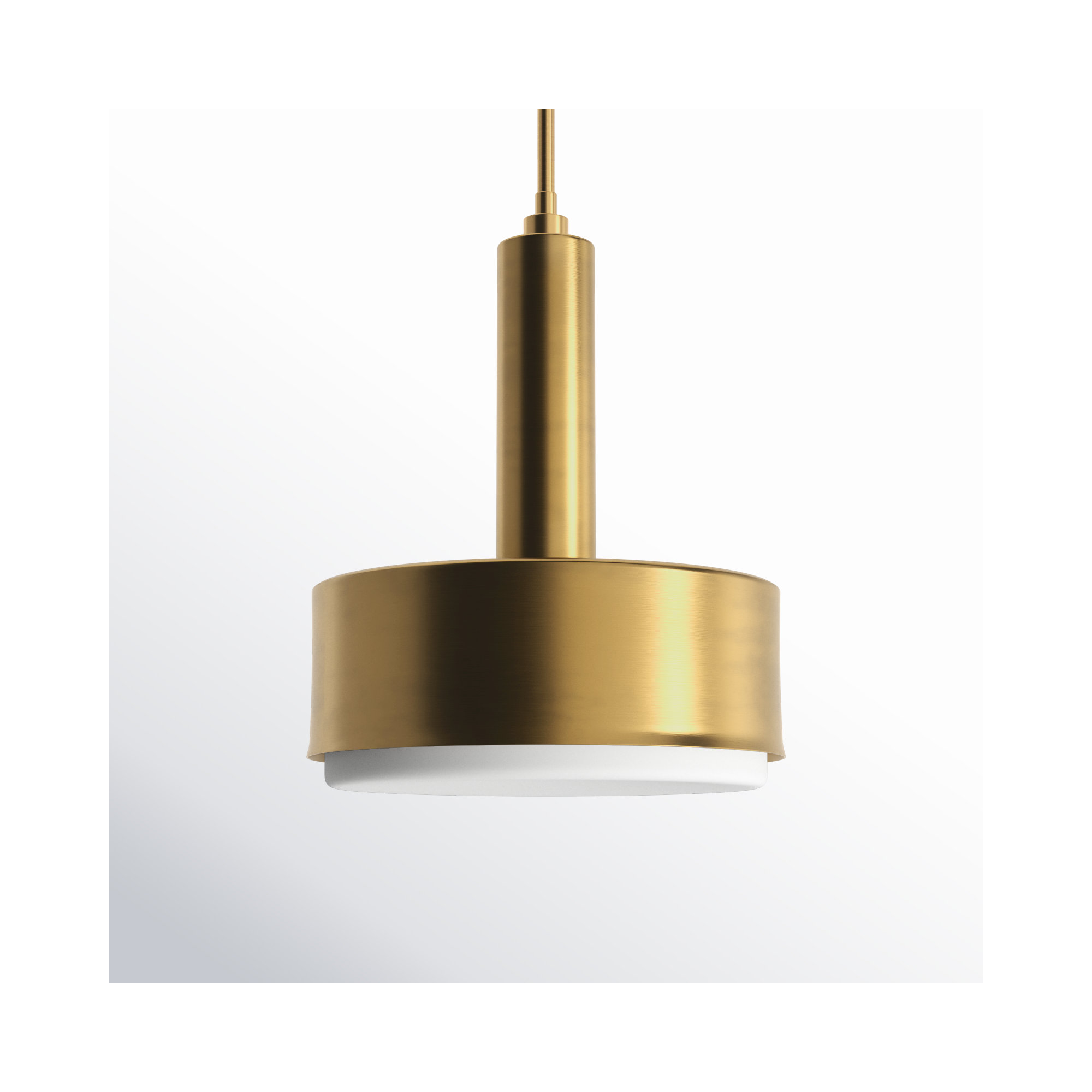 Fitzgerald 2 Light Dimmable Pendant, Lacquered Brass