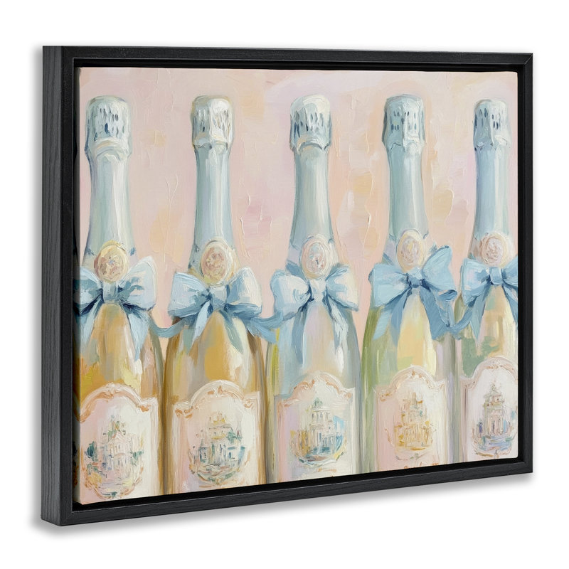 Cadre flottant champagne, design Petal Prints Design, H 25 po x l 31 po, Cadre flottant noir de jais