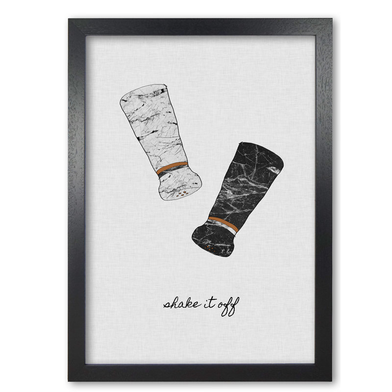 Shake It Off - Print, 30 cm H x 21 cm W x 5 cm D, Black Grain Frame